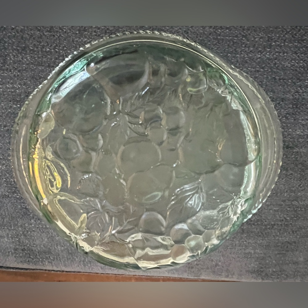 Vintage Libbey "Orchard Fruit" 2 piece green glass casserole baking dish - Picture 5 of 6